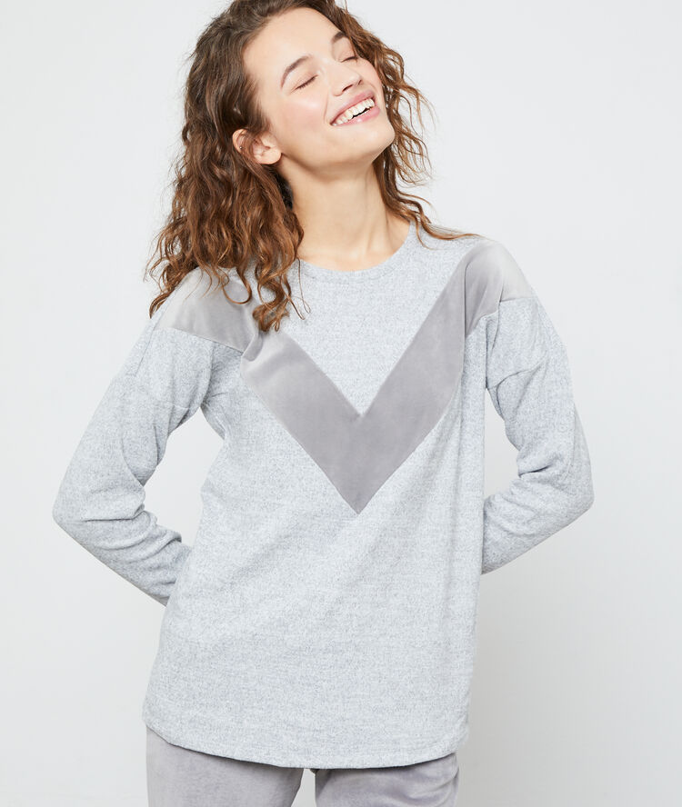 Sudadera con motivos gráficos c.gris.