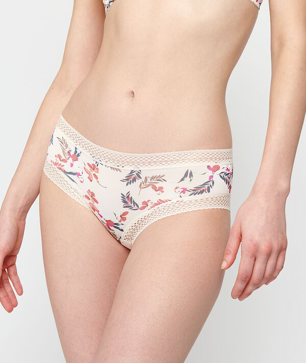 Culote de microfibra y encaje Culote de microfibra y encaje;${refinementColor}