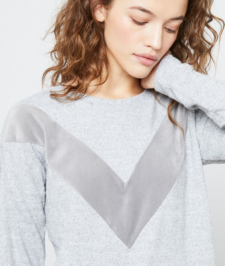 Sudadera con motivos gráficos c.gris.