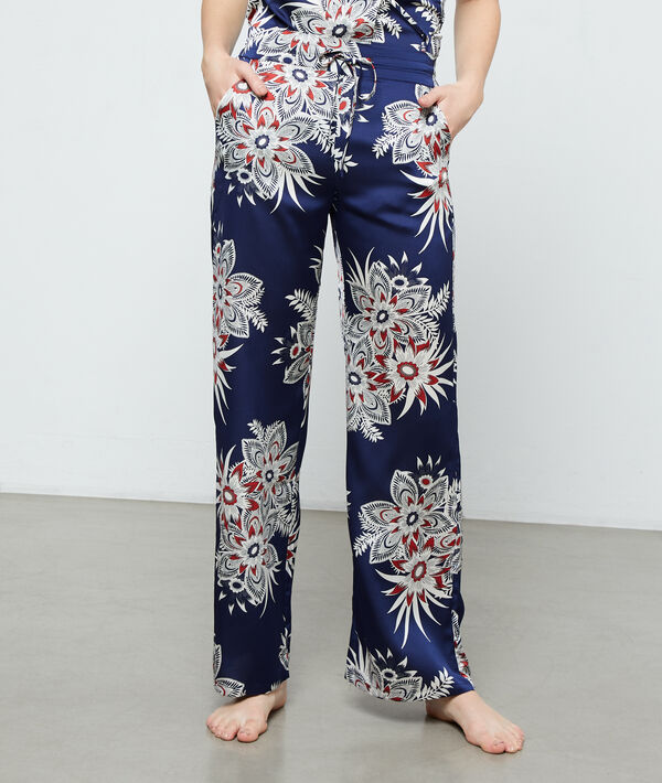 Pantalón satén estampado Pantalón satén estampado;${refinementColor}