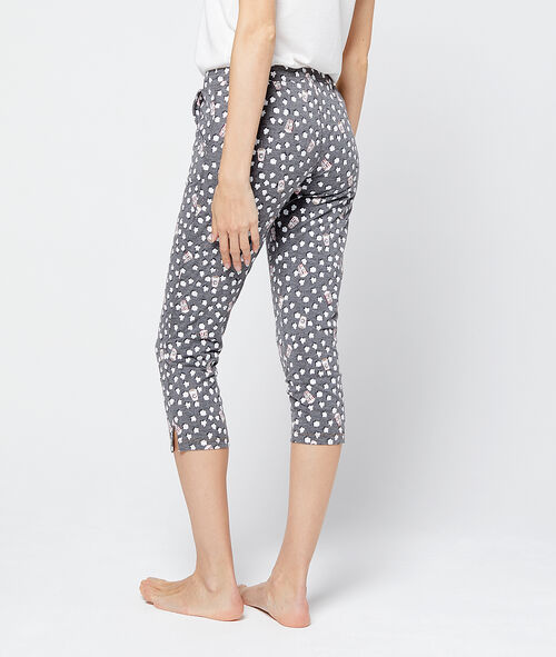 Pantalón capri estampado palomitas Pantalón capri estampado palomitas