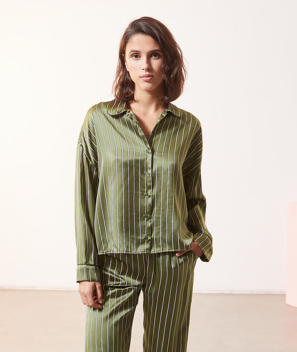 Chemise de pyjama en soie Chemise de pyjama en soie;${refinementColor}