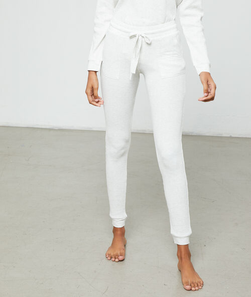 Pantalon homewear ecru.