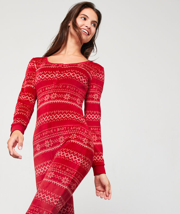 Mono largo estampado 'love' rojo.