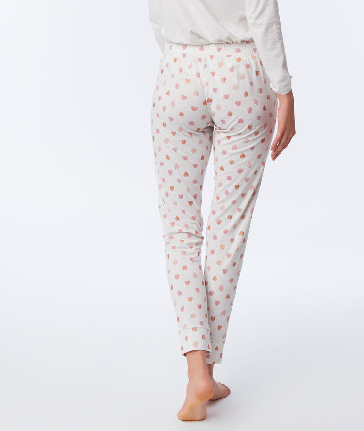 Pijama tres piezas 'love' rosa.