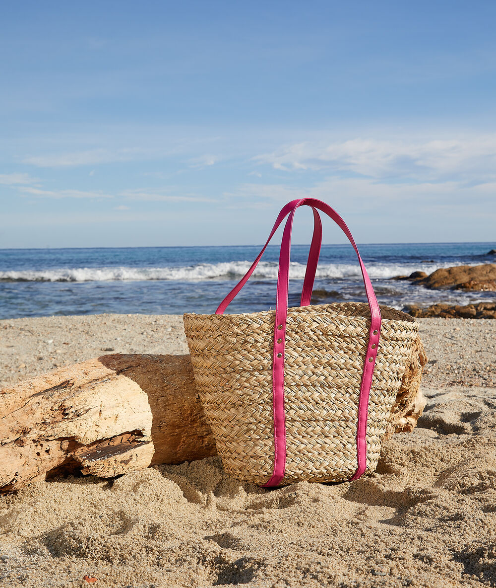 Capazo de playa lino.
