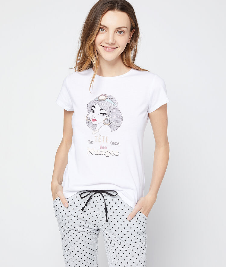 Camiseta estampado princesa disney crudo.