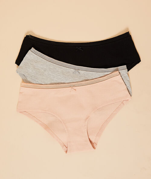 Lote de 3 culotes canalé Lote de 3 culotes canalé