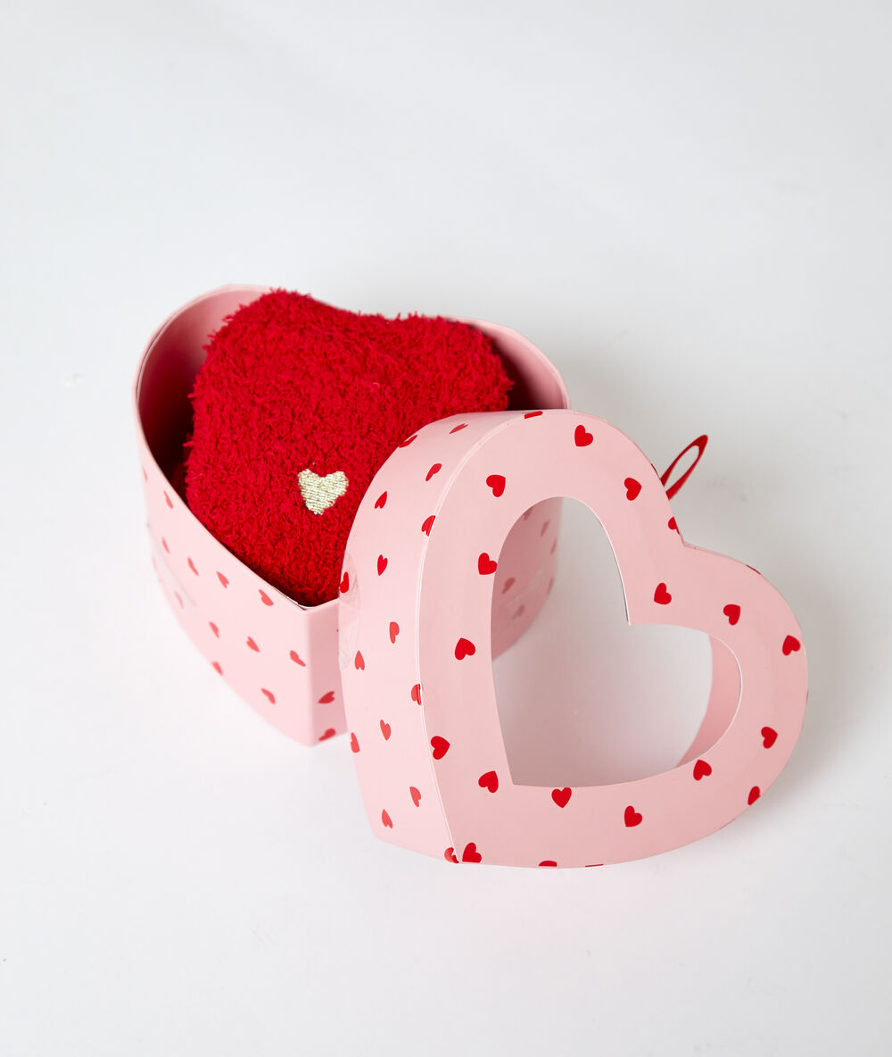 Calcetines homewear rojo.