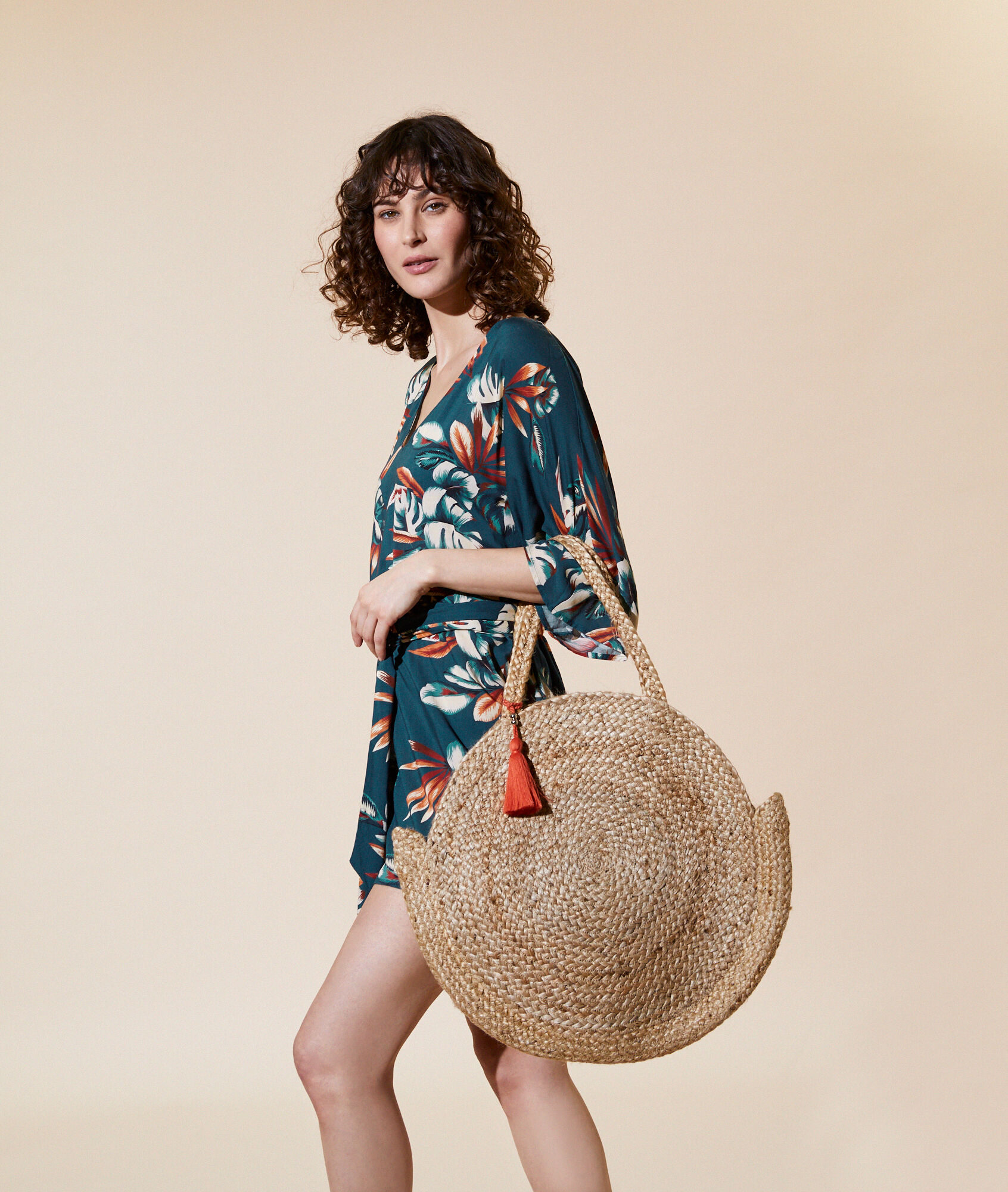 Bolso redondo de playa - CLODIE - LIN - ETAM