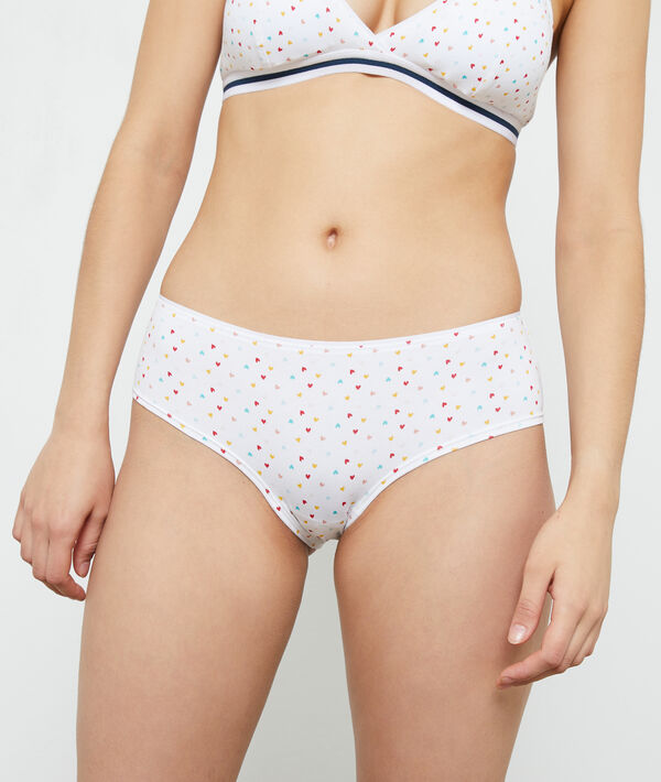 Culote de algodón estampado corazones Culote de algodón estampado corazones;${refinementColor}