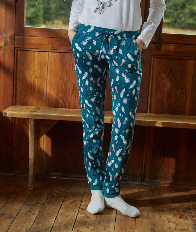 Pijama 3 piezas azul.