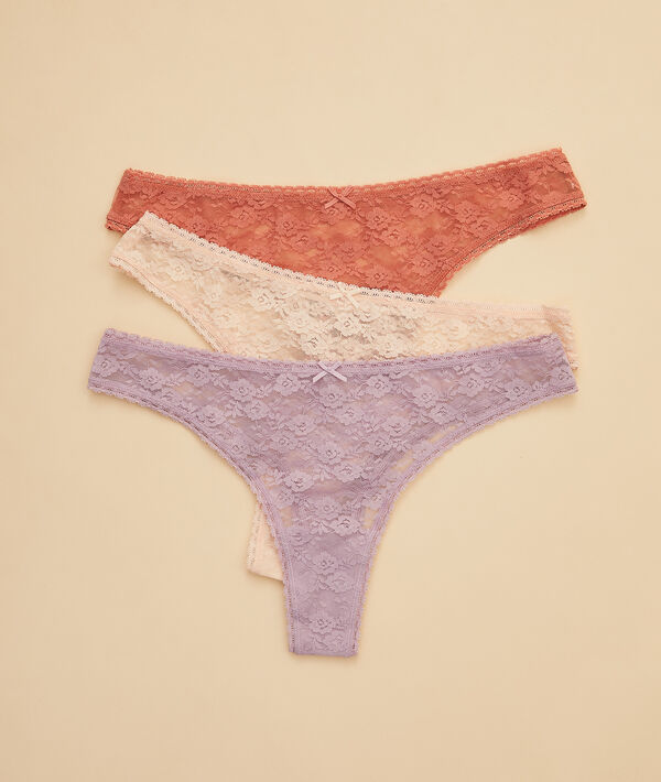 Lote de 3 tangas Lote de 3 tangas;${refinementColor}