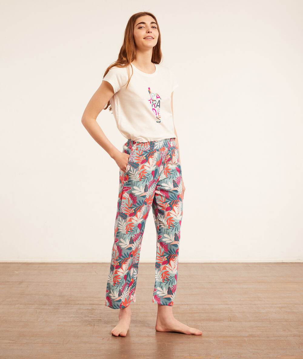 Camiseta dibujo 'paradise' crudo.