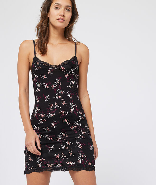 Camisón de viscosa estampado floral Camisón de viscosa estampado floral