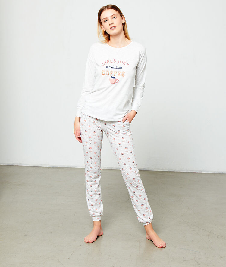 Camiseta estampada 'girls just wanna have coffee' crudo.