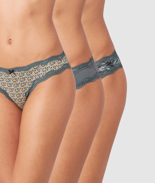 Lote de 3 braguitas estampadas Lote de 3 braguitas estampadas