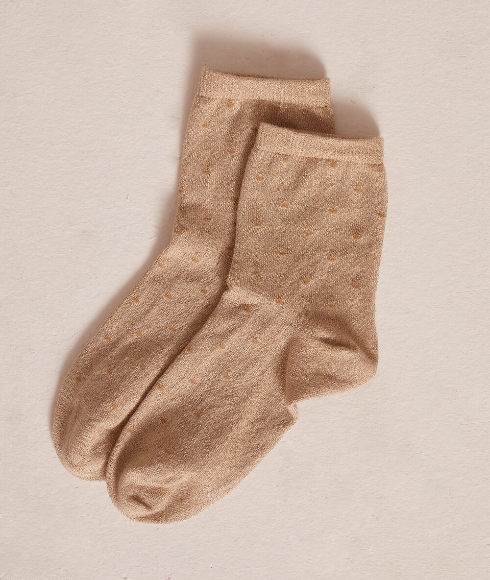 Calcetines cortos irisados c.beige.