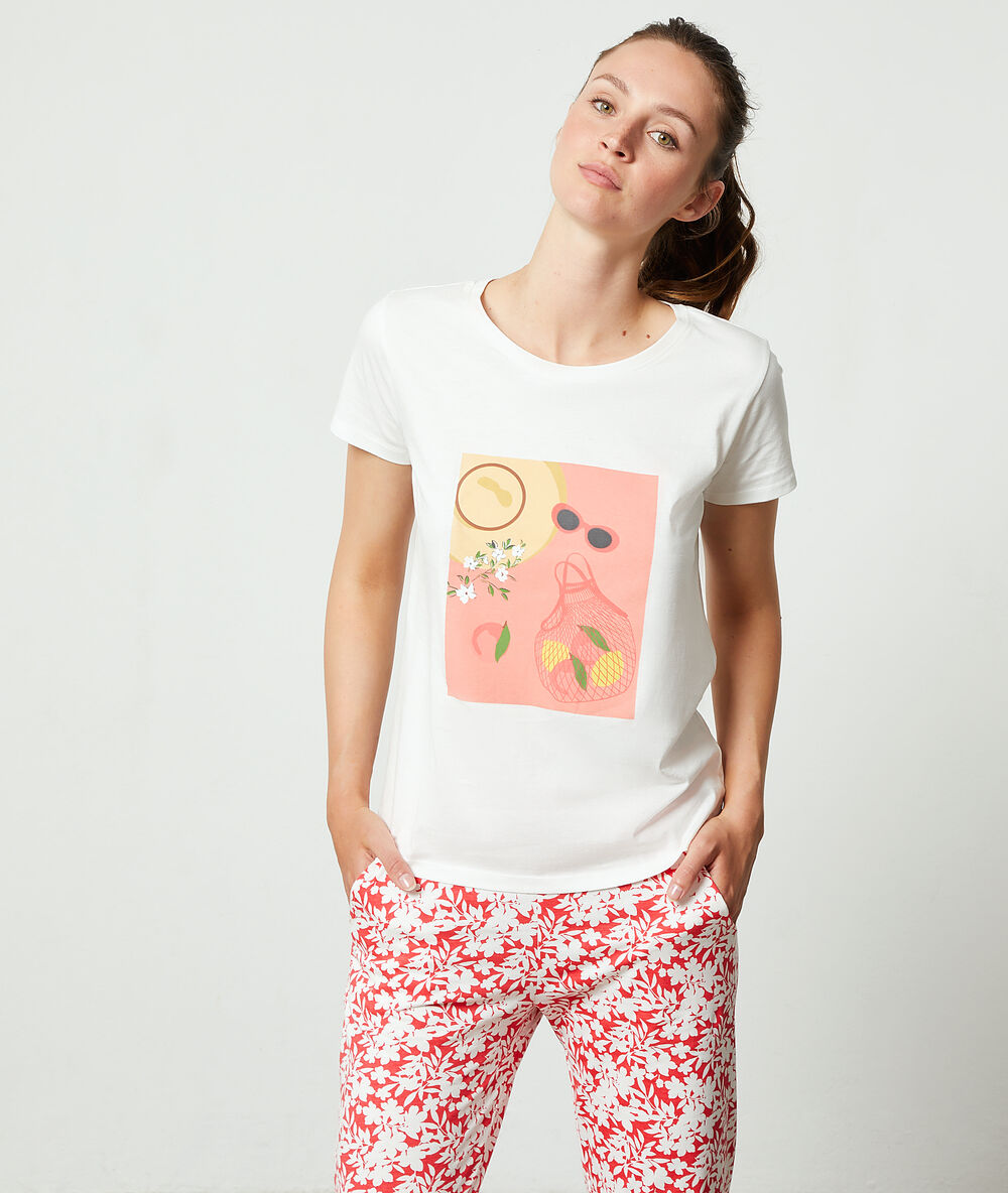 Top estampado crudo.