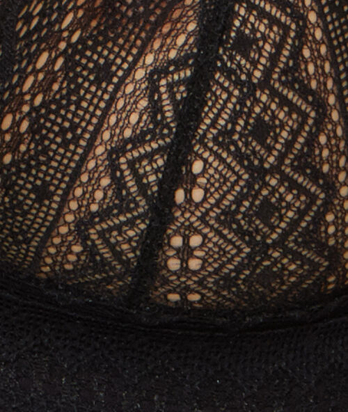 Sujetador triangular sin aros de encaje. copa a-c negro.