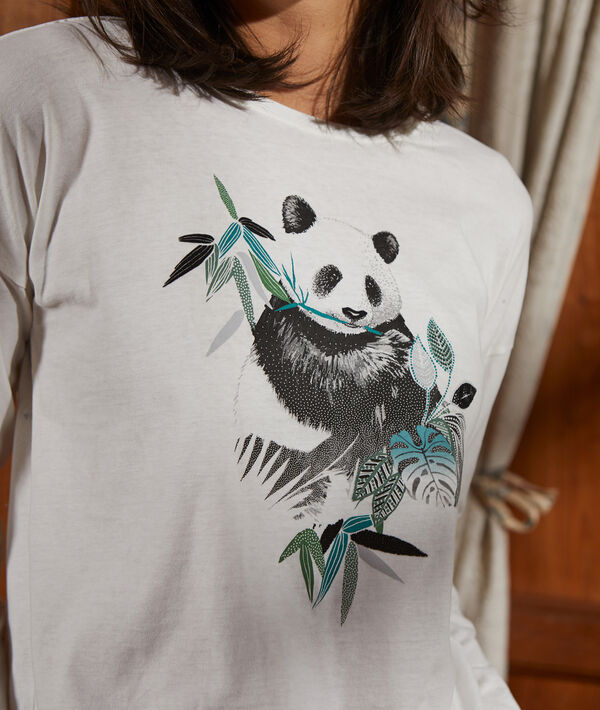Camiseta manga larga estampado panda Camiseta manga larga estampado panda