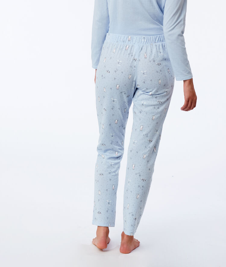 Pantalón estampado animales azul.