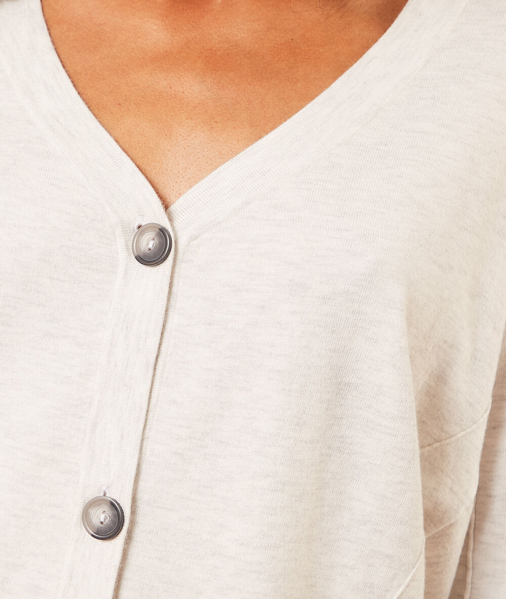Chaqueta manga 3/4 c.gris claro.
