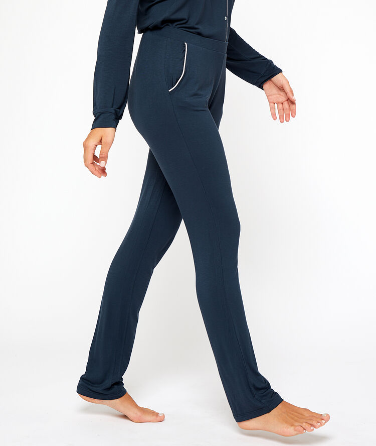 Pantalón liso turquesa.