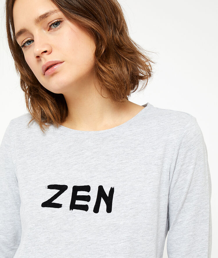 Camiseta manga larga 'zen' c.gris.