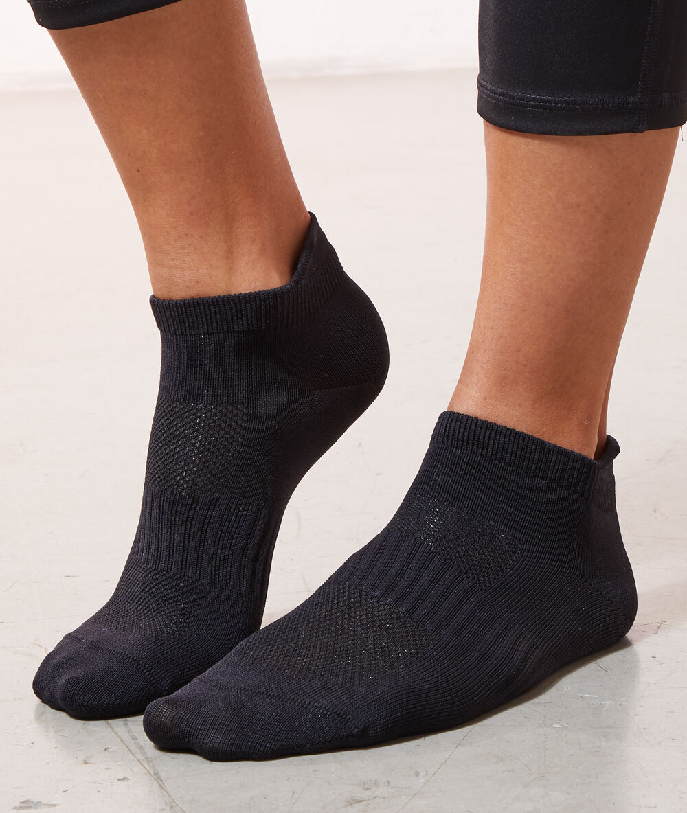 2 pares calcetines tobilleras negro.