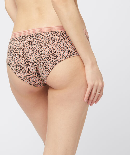 Lote de 3 culotes de algodón marrón.