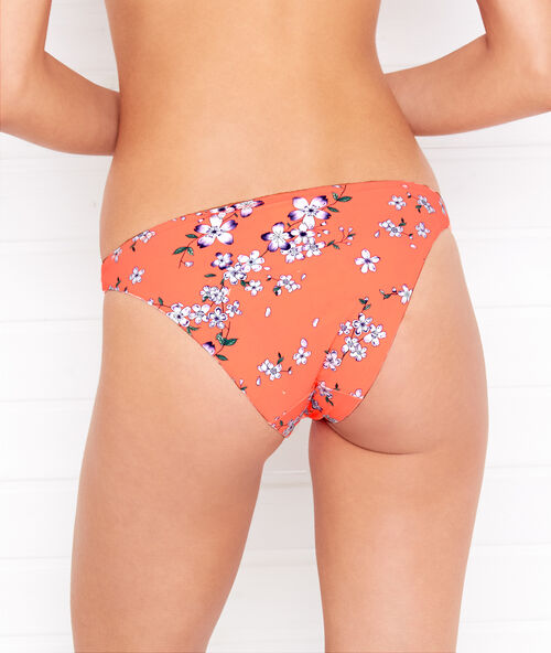 Braguita bikini estampado floral coral.