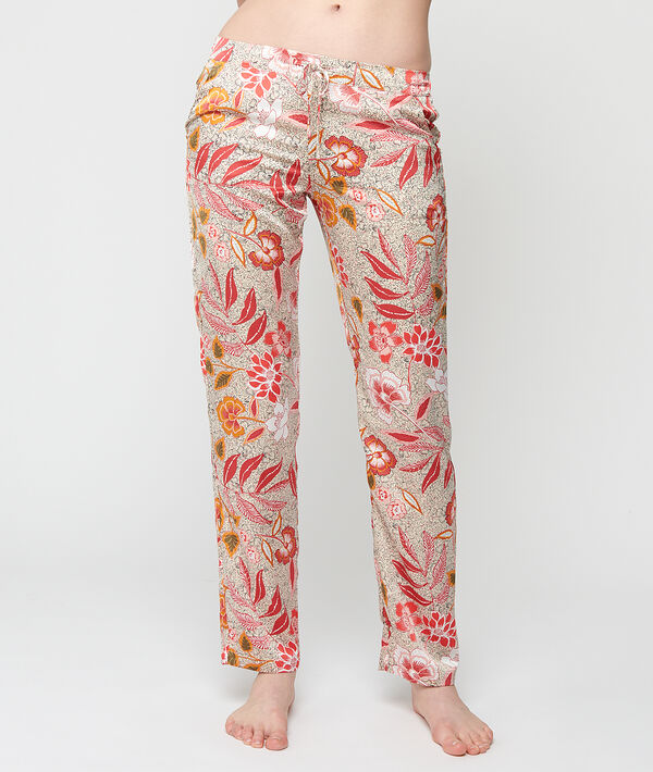 Pantalón de satén estampado Pantalón de satén estampado;${refinementColor}