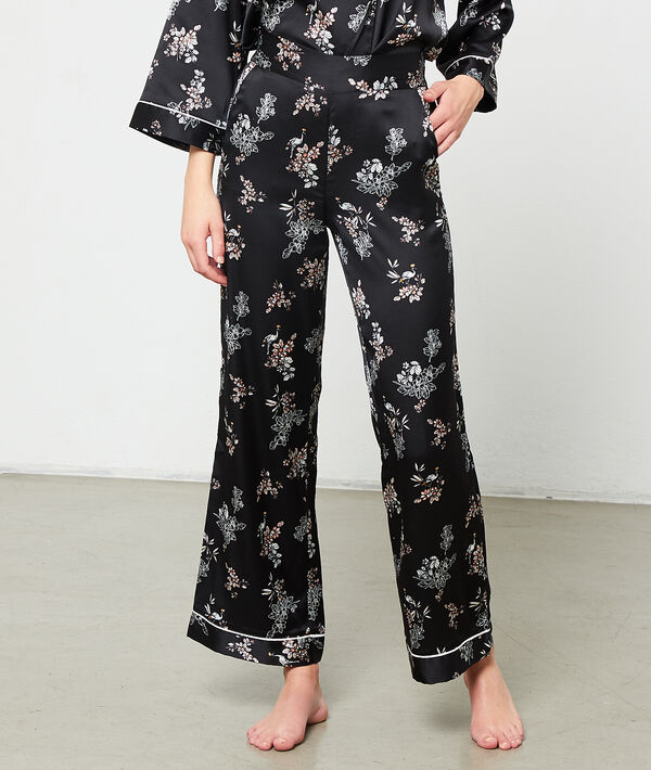 Pantalón de satén estampado Pantalón de satén estampado