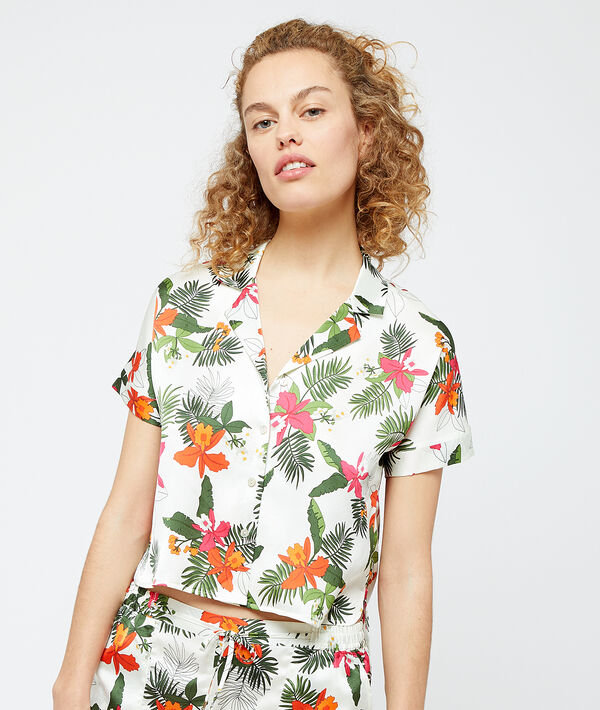 Camisa corta estampado tropical Camisa corta estampado tropical;${refinementColor}