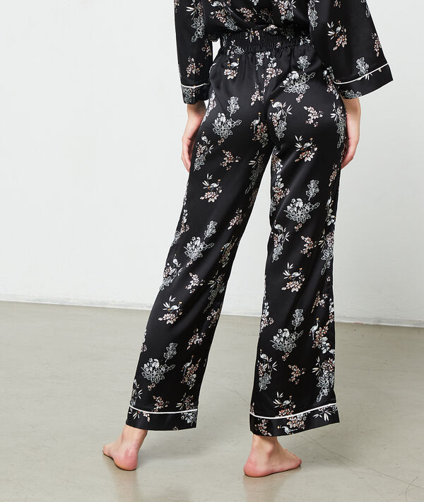 Pantalón de satén estampado Pantalón de satén estampado