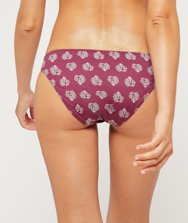 Braguita bikini estampada, anudada laterales Braguita bikini estampada, anudada laterales