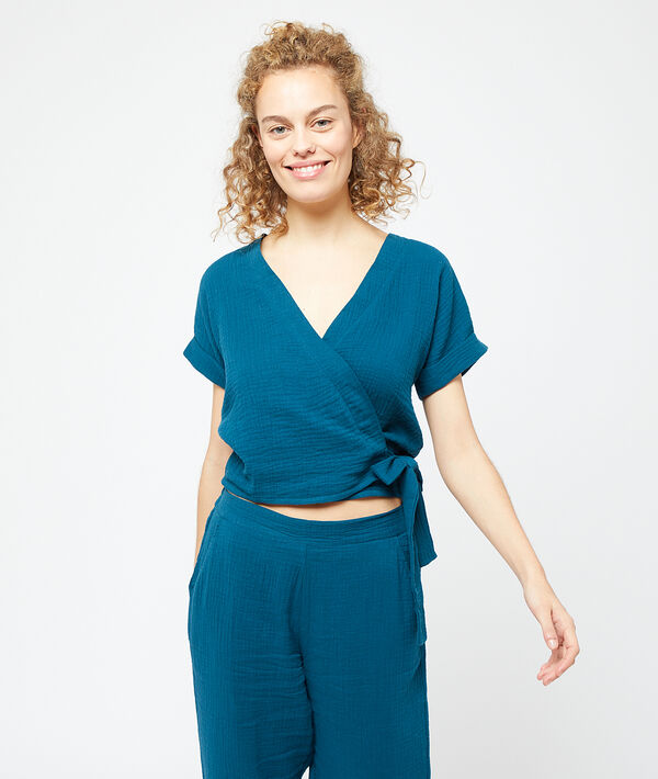 Top escote cruzado Top escote cruzado;${refinementColor}