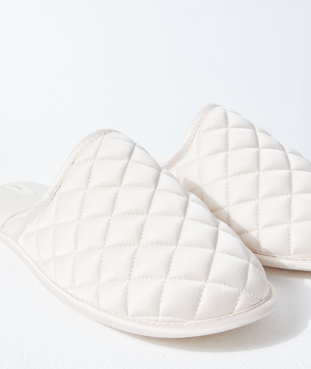 Zapatillas tejido acolchado c.beige.