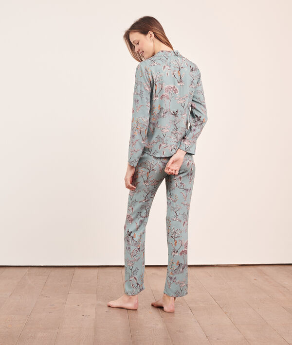 Pantalón pijama estampado selva Pantalón pijama estampado selva;${refinementColor}
