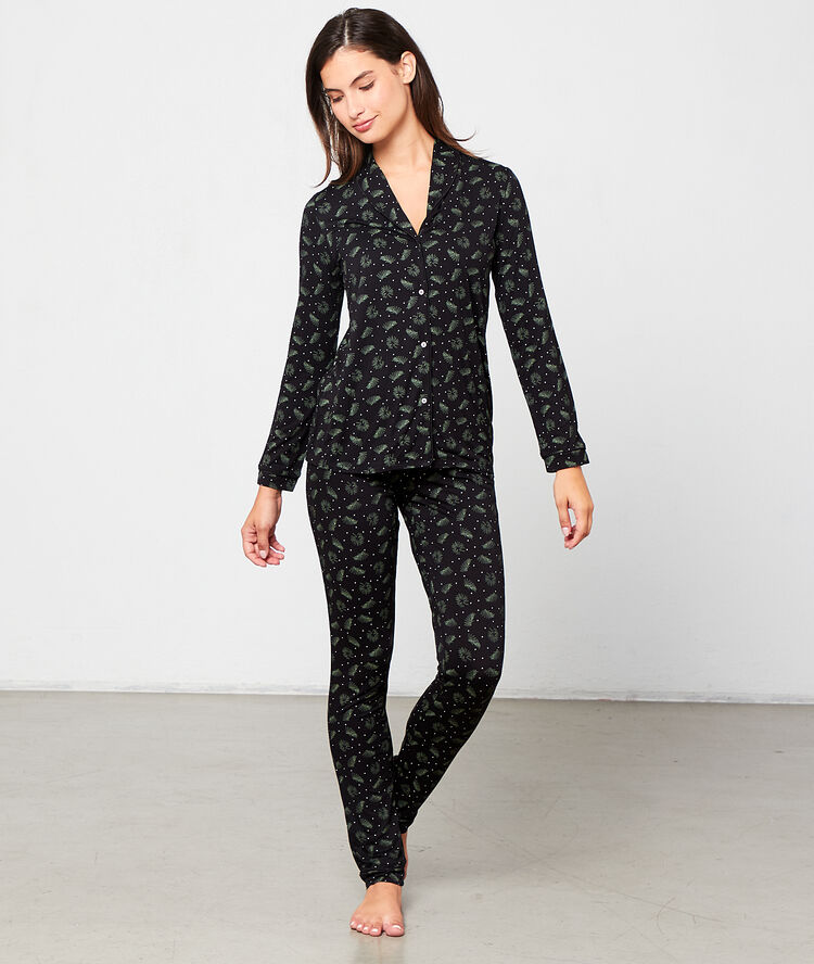 Pantalón estampado negro.