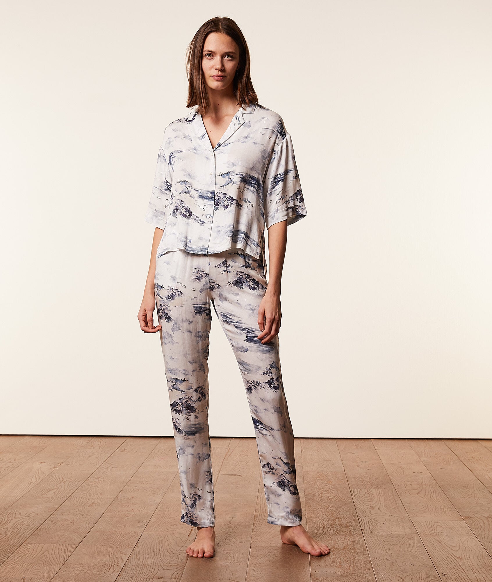 Camisa pijama manga corta - DARNEL - ECRU - ETAM