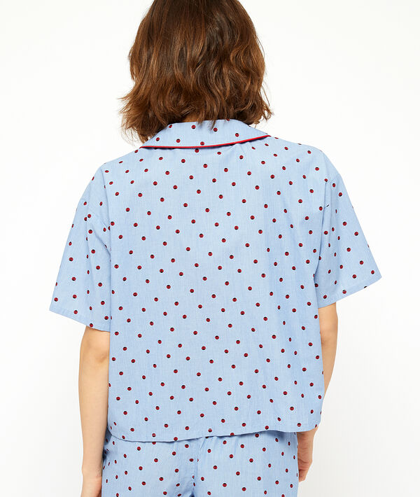 Camisa manga corta estampado de lunares Camisa manga corta estampado de lunares;${refinementColor}