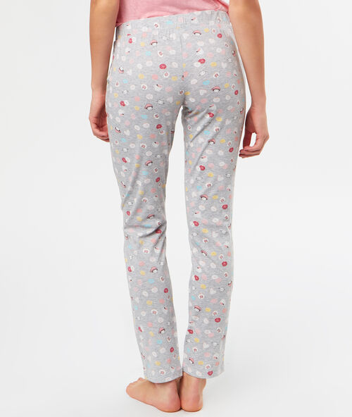 Pantalón estampado c.gris.