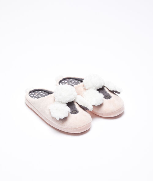 Zapatillas caniches rosa.