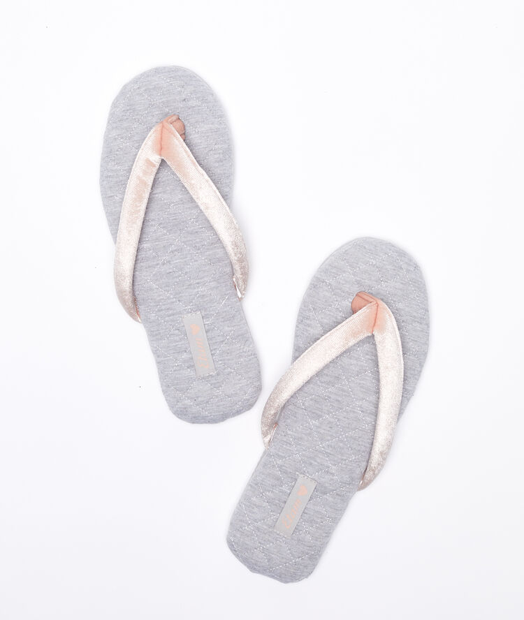 Zapatillas mullidas detalles terciopelo c.gris.