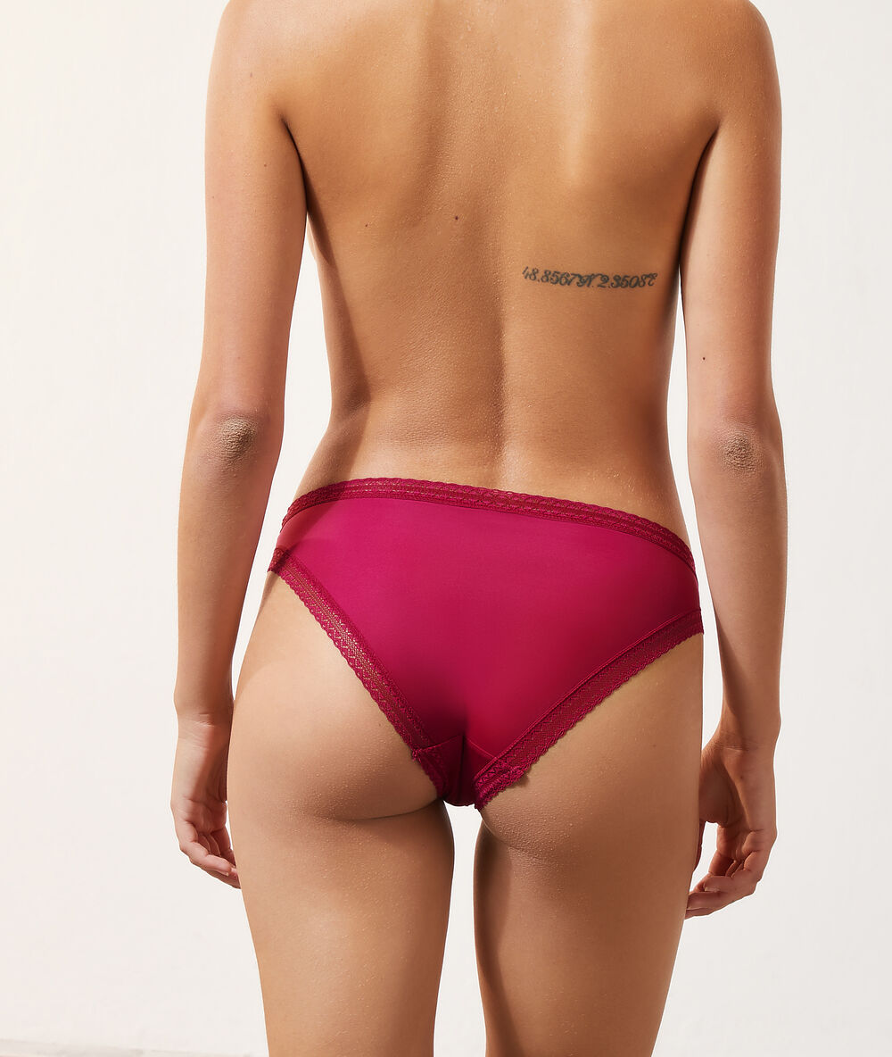 Braguita dos texturas fucsia.