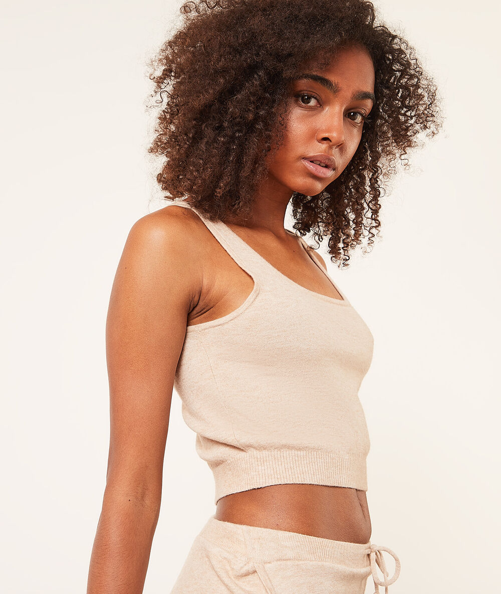 Crop top de punto c.beige.