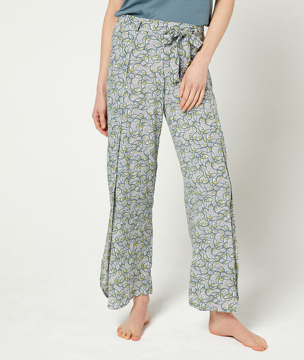 Pantalón estampado hojas Pantalón estampado hojas;${refinementColor}