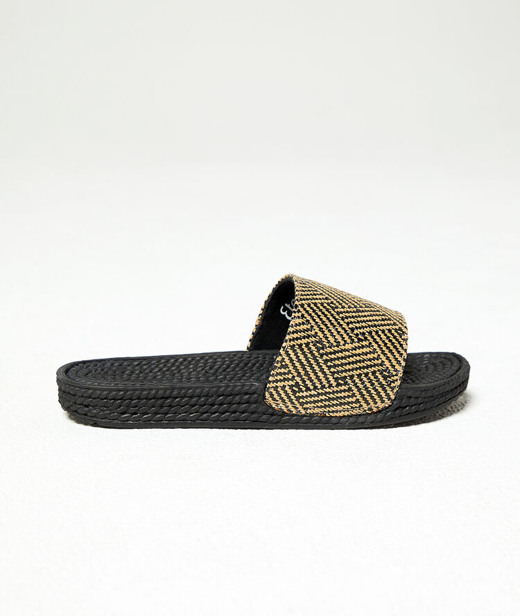 Zapatillas trenzadas negro.